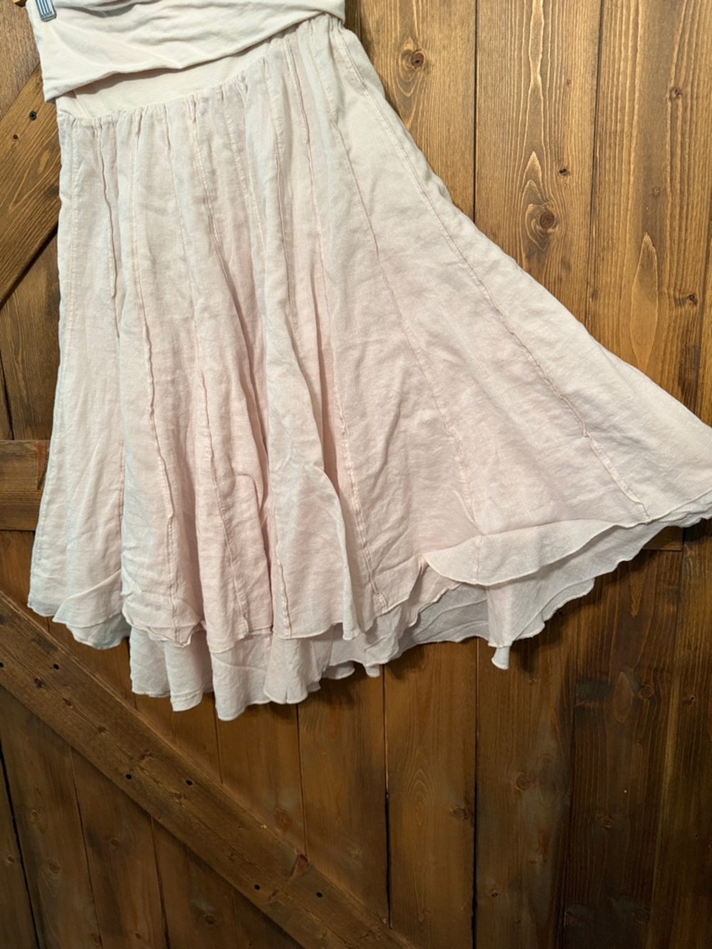 Lapis beige Tiered Circle Skirt size M - Picture 5 of 5